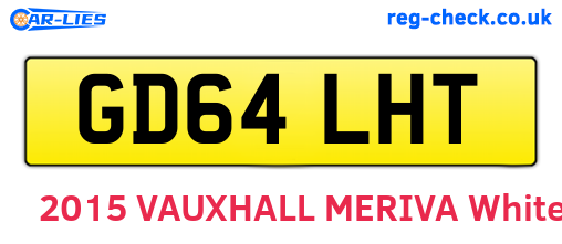 GD64LHT are the vehicle registration plates.