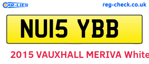 NU15YBB are the vehicle registration plates.