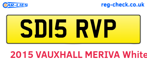 SD15RVP are the vehicle registration plates.