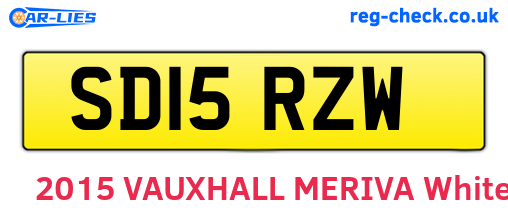 SD15RZW are the vehicle registration plates.