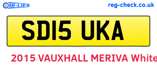 SD15UKA are the vehicle registration plates.