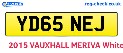 YD65NEJ are the vehicle registration plates.