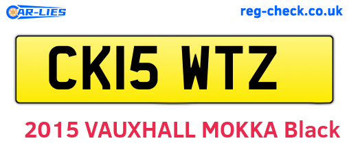 CK15WTZ are the vehicle registration plates.