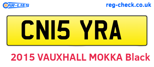 CN15YRA are the vehicle registration plates.