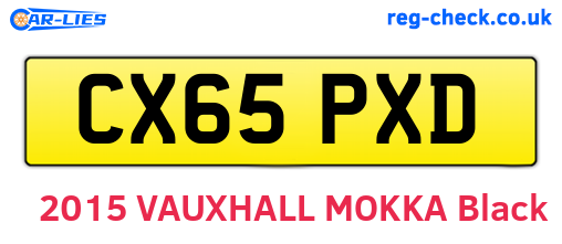CX65PXD are the vehicle registration plates.