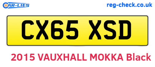 CX65XSD are the vehicle registration plates.