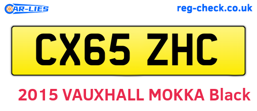 CX65ZHC are the vehicle registration plates.