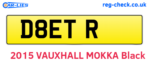D8ETR are the vehicle registration plates.