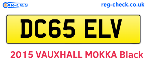DC65ELV are the vehicle registration plates.
