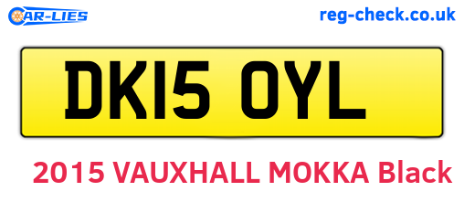 DK15OYL are the vehicle registration plates.