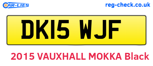 DK15WJF are the vehicle registration plates.