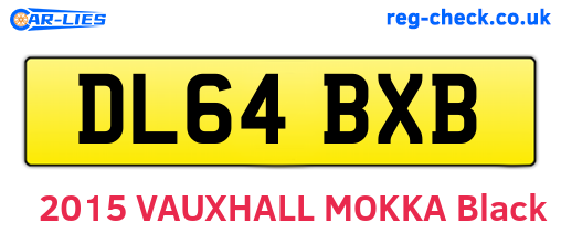 DL64BXB are the vehicle registration plates.