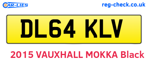 DL64KLV are the vehicle registration plates.