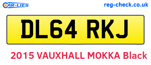 DL64RKJ are the vehicle registration plates.