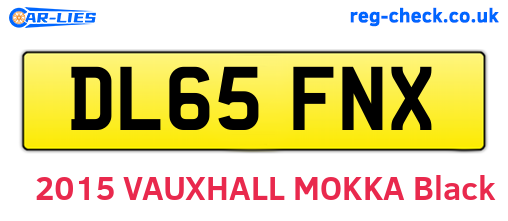DL65FNX are the vehicle registration plates.