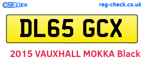 DL65GCX are the vehicle registration plates.