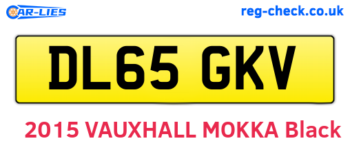 DL65GKV are the vehicle registration plates.