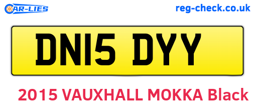 DN15DYY are the vehicle registration plates.