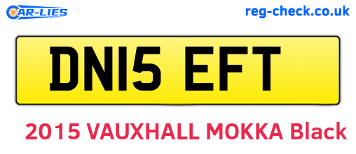 DN15EFT are the vehicle registration plates.