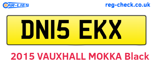 DN15EKX are the vehicle registration plates.