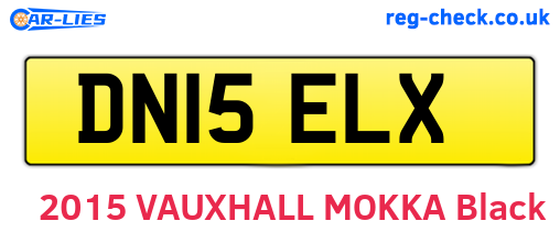 DN15ELX are the vehicle registration plates.