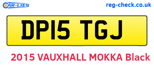 DP15TGJ are the vehicle registration plates.