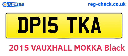 DP15TKA are the vehicle registration plates.
