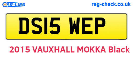 DS15WEP are the vehicle registration plates.