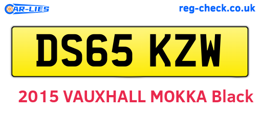 DS65KZW are the vehicle registration plates.