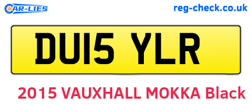 DU15YLR are the vehicle registration plates.