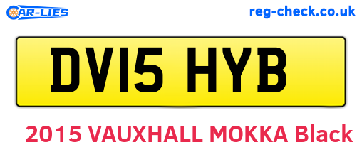 DV15HYB are the vehicle registration plates.