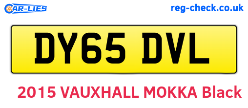 DY65DVL are the vehicle registration plates.