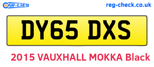 DY65DXS are the vehicle registration plates.