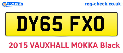 DY65FXO are the vehicle registration plates.