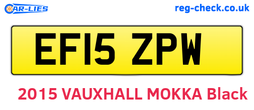 EF15ZPW are the vehicle registration plates.