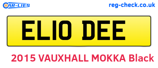 EL10DEE are the vehicle registration plates.