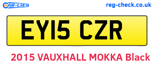 EY15CZR are the vehicle registration plates.