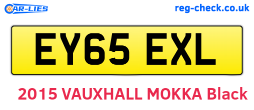 EY65EXL are the vehicle registration plates.