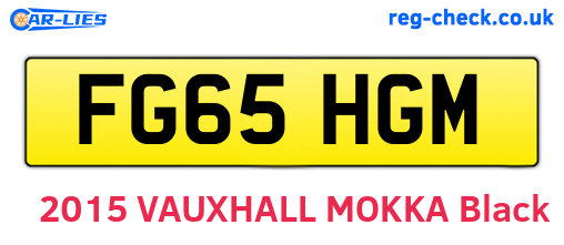 FG65HGM are the vehicle registration plates.
