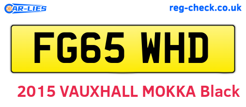 FG65WHD are the vehicle registration plates.