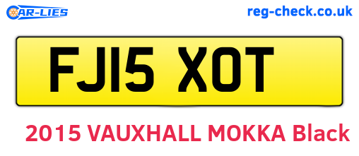 FJ15XOT are the vehicle registration plates.
