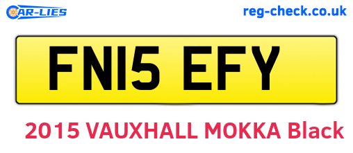 FN15EFY are the vehicle registration plates.