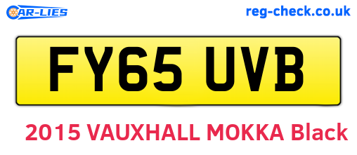 FY65UVB are the vehicle registration plates.
