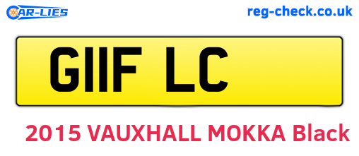 G11FLC are the vehicle registration plates.