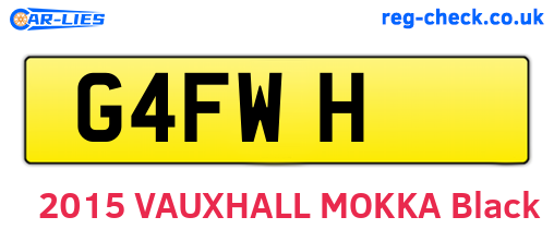 G4FWH are the vehicle registration plates.