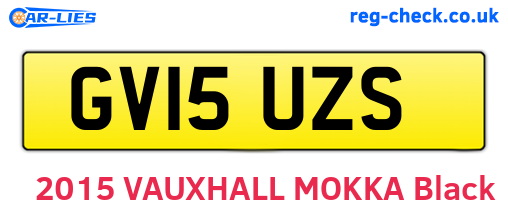 GV15UZS are the vehicle registration plates.