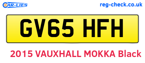 GV65HFH are the vehicle registration plates.