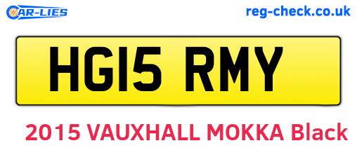 HG15RMY are the vehicle registration plates.