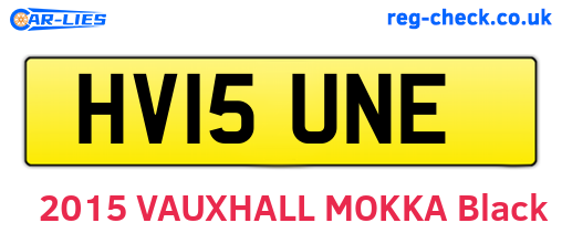 HV15UNE are the vehicle registration plates.