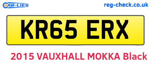 KR65ERX are the vehicle registration plates.